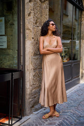 Champagne Chic maxi-jurk